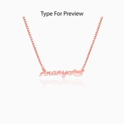 Rose Gold Personalised Love Pendant