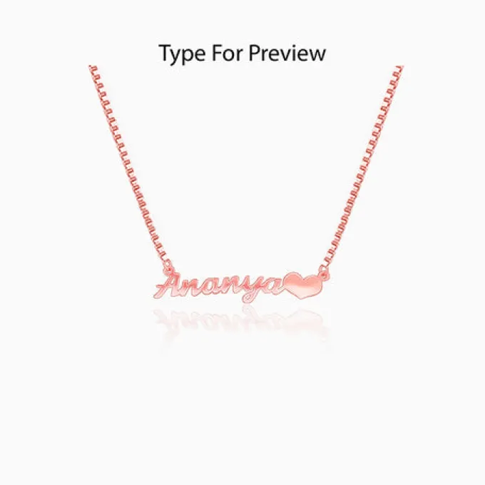 Rose Gold Personalised Love Pendant