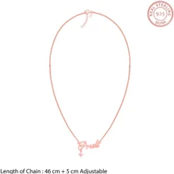 Rose Gold Personalised Name Star Charm Necklace