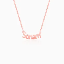 Rose Gold Personalised Name in Bold Necklace
