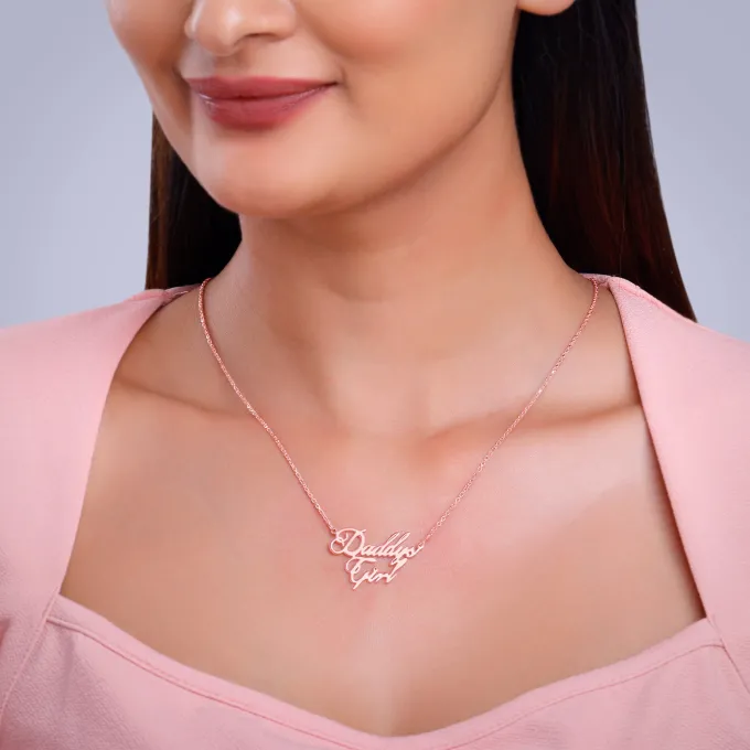 Rose Gold Personalised Perfect Match Pendant