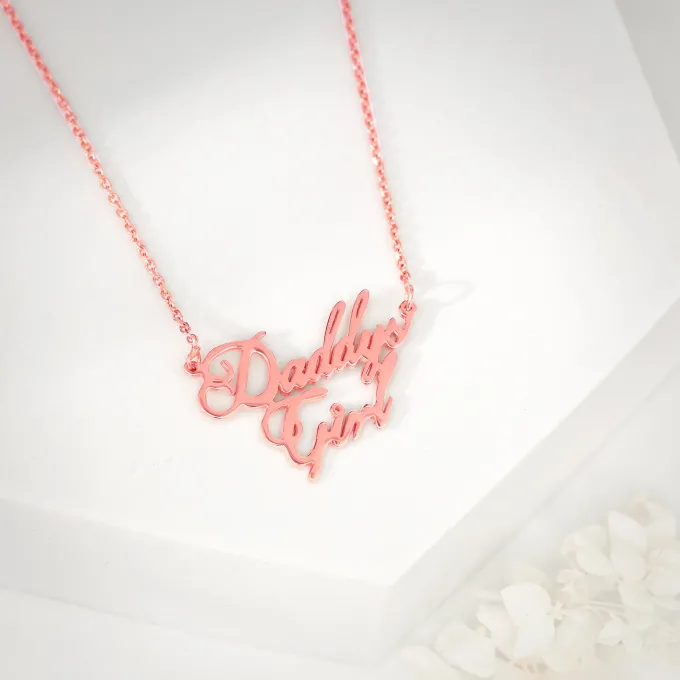 Rose Gold Personalised Perfect Match Pendant