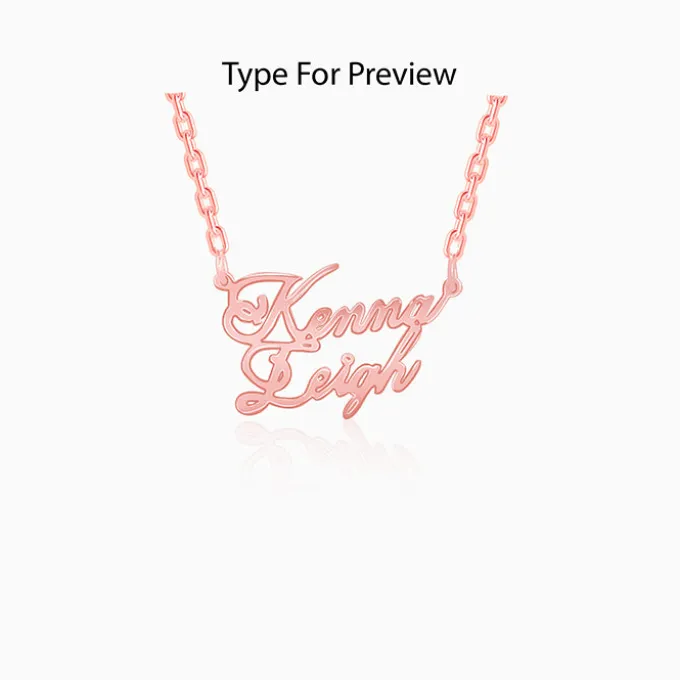 Rose Gold Personalised Perfect Match Pendant