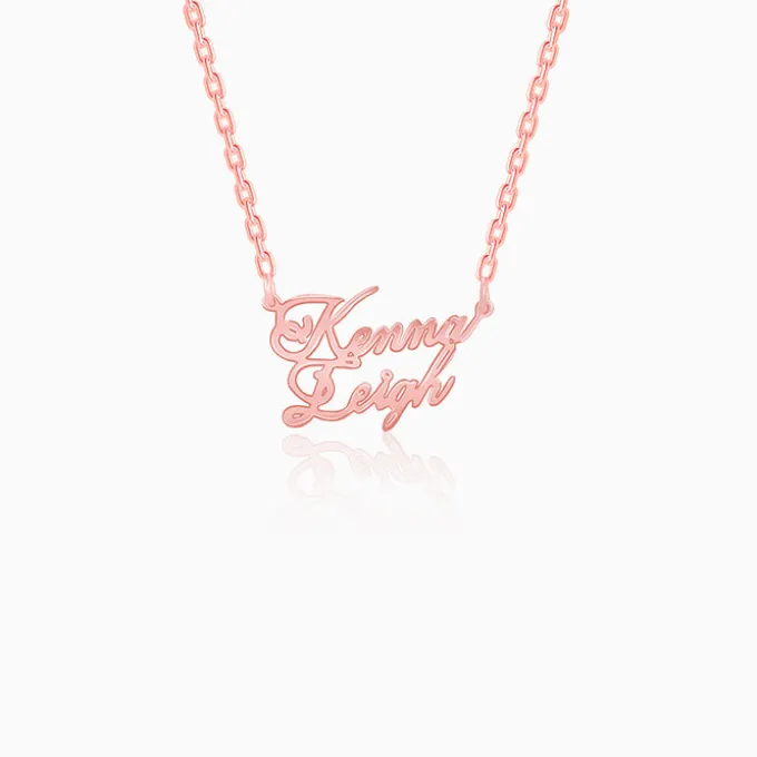 Rose Gold Personalised Perfect Match Pendant