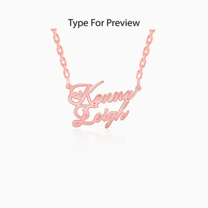 Rose Gold Personalised Perfect Match Pendant
