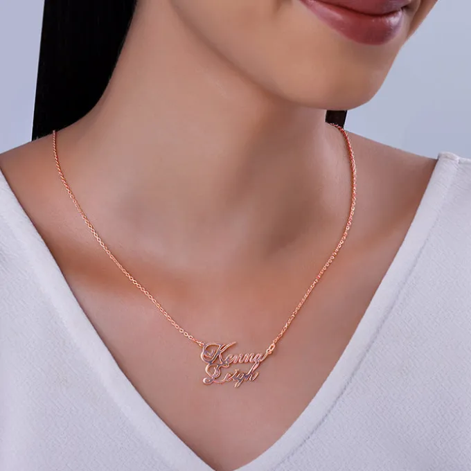 Rose Gold Personalised Perfect Match Pendant