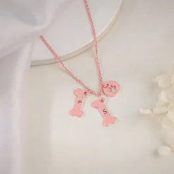 Rose Gold Personalised Pet Lover Necklace