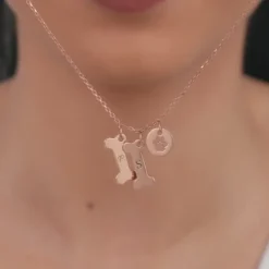 Rose Gold Personalised Pet Lover Necklace