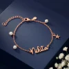 Rose Gold Personalised Pretty Starfish Bracelet
