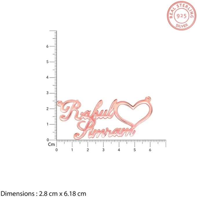 Rose Gold Personalised Precious Sweetheart Pendant