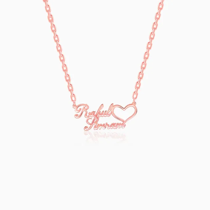 Rose Gold Personalised Precious Sweetheart Pendant