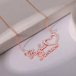 Rose Gold Personalised Precious Sweetheart Pendant