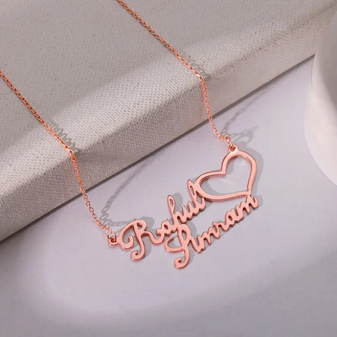 Rose Gold Personalised Precious Sweetheart Pendant