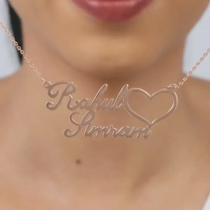 Rose Gold Personalised Precious Sweetheart Pendant