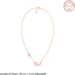 Rose Gold Personalised Pretty Butterfly Necklace