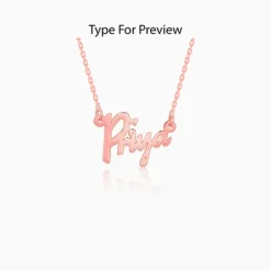 Rose Gold Personalised Pretty Butterfly Necklace
