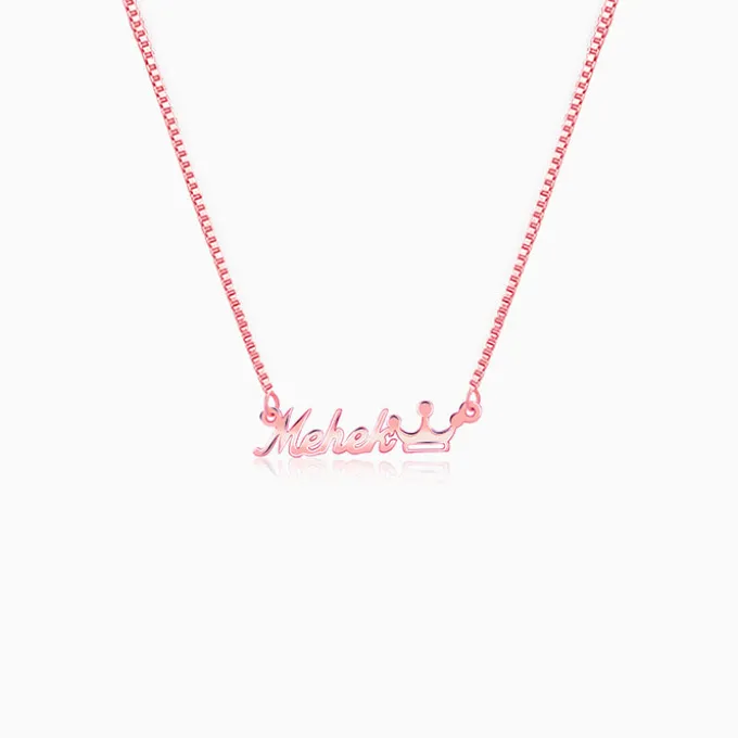 Rose Gold Personalised Queen Necklace