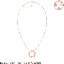 Rose Gold Personalised Round Name Necklace