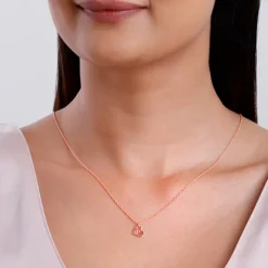 Rose Gold Personalised Shy Heart Pendant