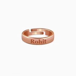 Rose Gold Personalised Signature Ring For Him