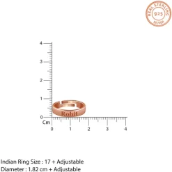 Rose Gold Personalised Signature Ring For Him