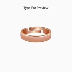 Rose Gold Personalised Signature Ring For Him