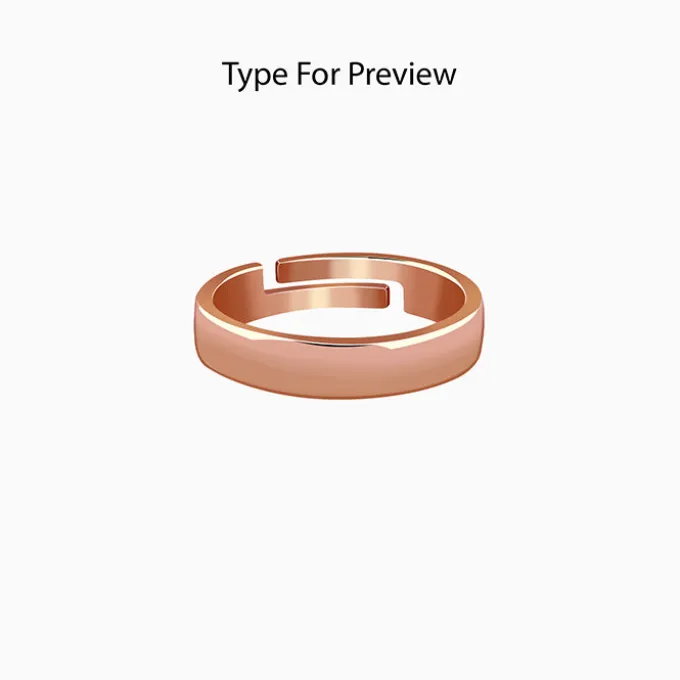 Rose Gold Personalised Signature Ring For Him