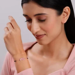 Rose Gold Personalised Signature Initial Mangalsutra Bracelet