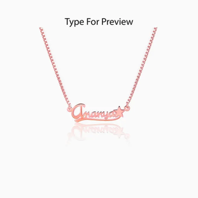 Rose Gold Personalised Star Necklace