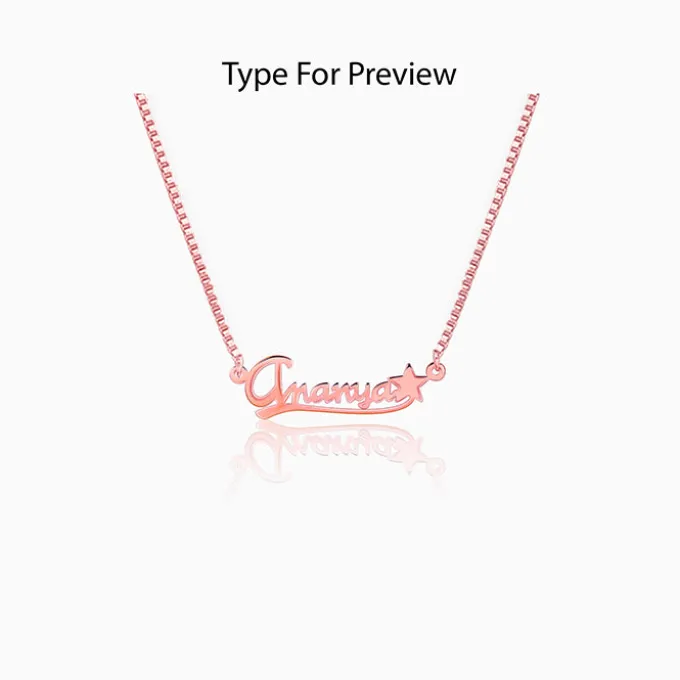 Rose Gold Personalised Star Necklace