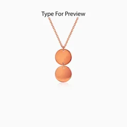 Rose Gold Personalised The Pair Initial Necklace
