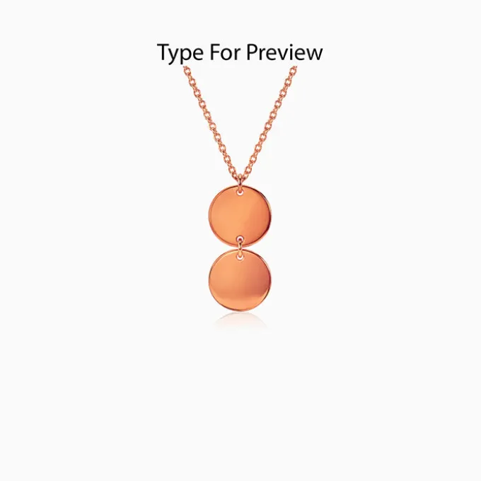 Rose Gold Personalised The Pair Initial Necklace
