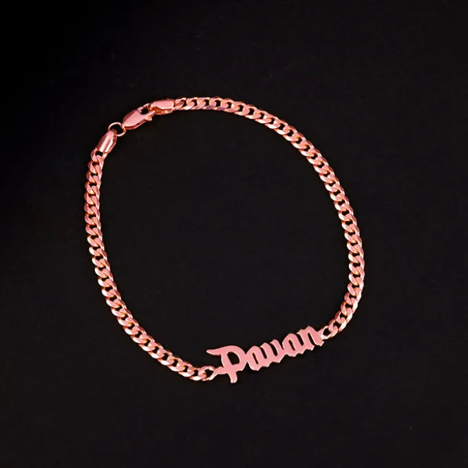 Rose Gold Personalised Timeless Classic Bracelet For Him