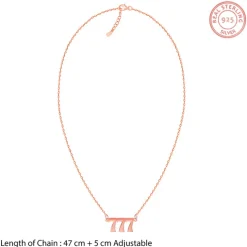 Rose Gold Personalised Triple Numeric Necklace