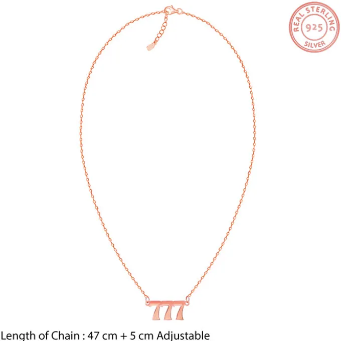 Rose Gold Personalised Triple Numeric Necklace