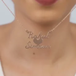 Rose Gold Personalised We Two Pendant