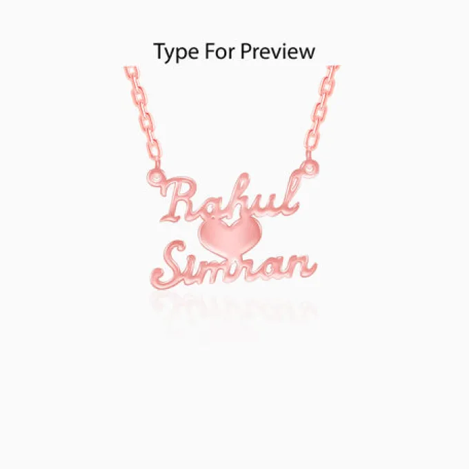 Rose Gold Personalised We Two Pendant