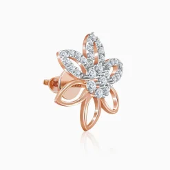 Rose Gold Petal Axis Lab Grown Diamond Studs