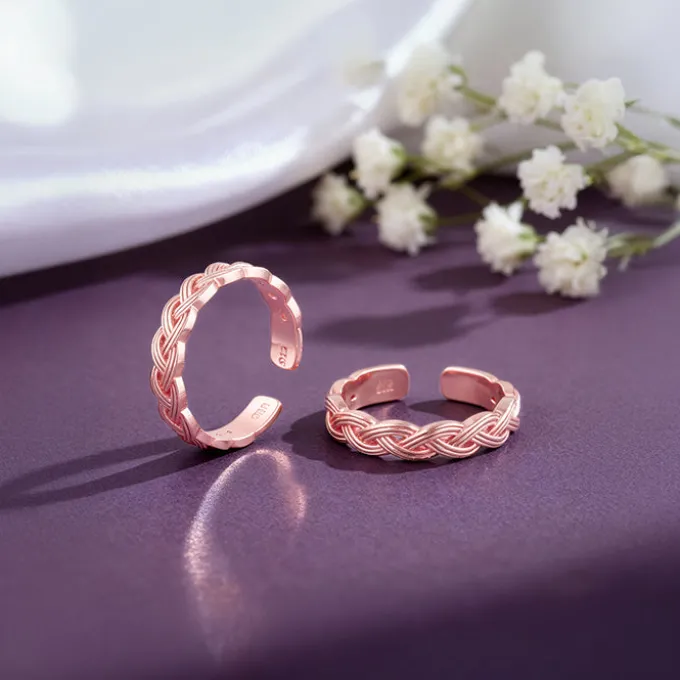 Rose Gold Pihu Toe Rings