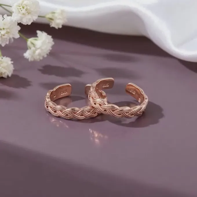 Rose Gold Pihu Toe Rings