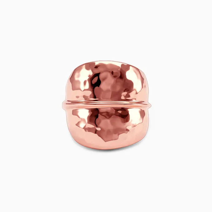 Rose Gold Plain Cocktail Ring (Size 12)