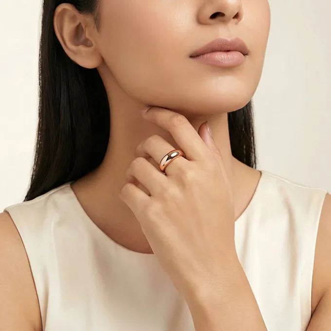 Rose Gold Polished Ring