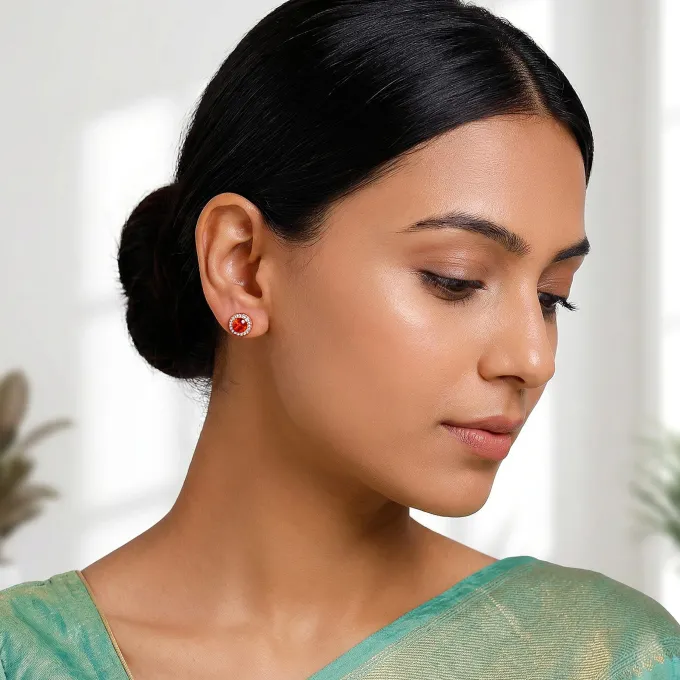 Rose Gold Pranavi Earrings
