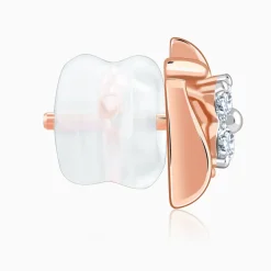 Rose Gold Princes Lab Grown Diamond Stud Earrings