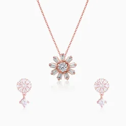 Rose Gold Prince's Pine Floral Set