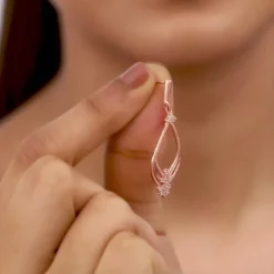 Rose Gold Princess Earrings