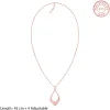 Rose Gold Princess Pendant With Link Chain