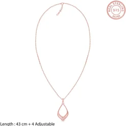 Rose Gold Princess Pendant With Link Chain