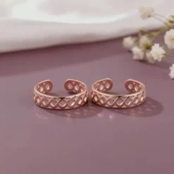 Rose Gold Pruthvi Toe Rings