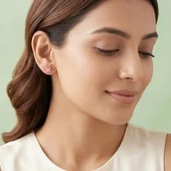 Rose Gold Quatrefoil Stud Earrings